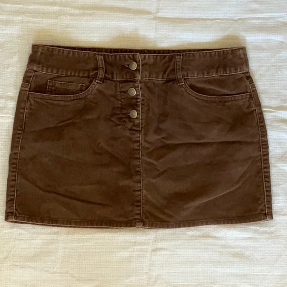 Brown, corduroy skirt, size 3